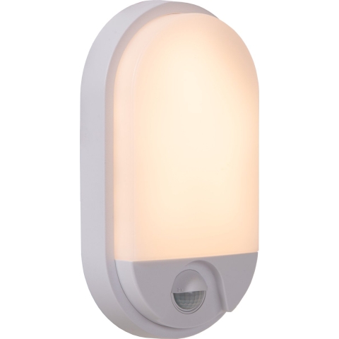Lucide Hups IR - Buiten Wandlamp Met Sensor - 11,9 X 4,5 X 21,2 Cm - 10W LED Incl. - IP54 - Wit