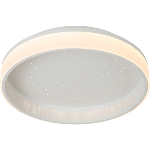Lucide Estreja - Plafondlamp Met Afstandsbediening - Ø 40 X 9 Cm - 40W + 10W LED Incl. - Wit