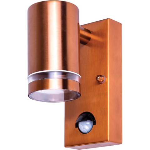 Integral LED Malaga - Buiten Wandlamp Met Bewegingssensor - Met Sensor Override Functie - 11,6 X 6,8 X 14,9 Cm - IP54 - Koper