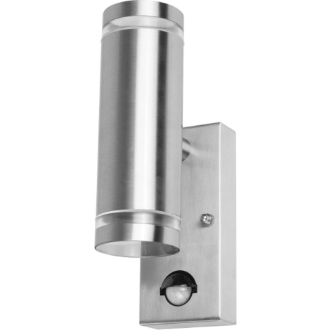 Integral LED Malaga - Buiten Wandlamp Met Bewegingssensor - Met Sensor Override Functie - 11,6 X 6,8 X 21,6 Cm - IP54 - Roestvrij Staal