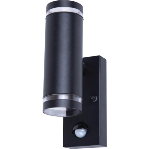 Integral LED Malaga - Buiten Wandlamp Met Bewegingssensor - Met Sensor Override Functie - 11,6 X 6,8 X 21,6 Cm - IP54 - Zwart