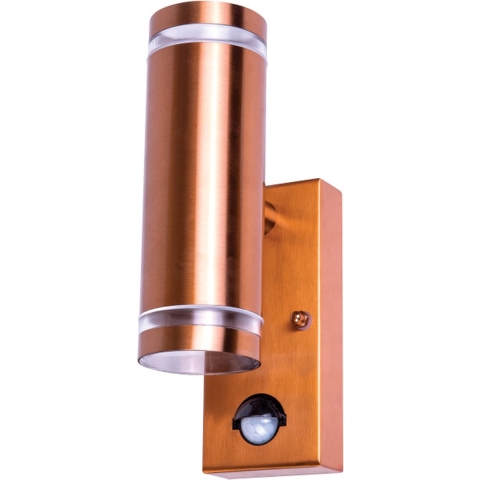 Integral LED Malaga - Buiten Wandlamp Met Bewegingssensor - Met Sensor Override Functie - 11,6 X 6,8 X 21,6 Cm - IP54 -koper