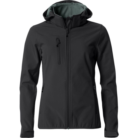 Clique 020917 Basic Hoody Softshell Ladies - Zwart - M