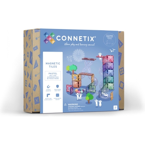 Connetix Ball Run Uitbreiding Pastel 80 stuks