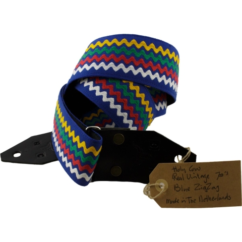 Holy Cow Straps 70's Blue Zig Zag