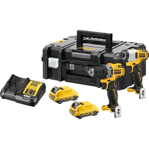 DeWalt DCK2110L2T actieset DCD701 boorschroefmachine + DCF801 slagschroevendraaier 12v 3,0Ah XR - DCK2110L2T-QW