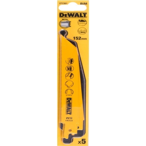 DeWalt Accessoires Reciprozaagblad BiM 152x1,8mm ferro- en non-ferro metaal 3-8mm - DT2361-QZ