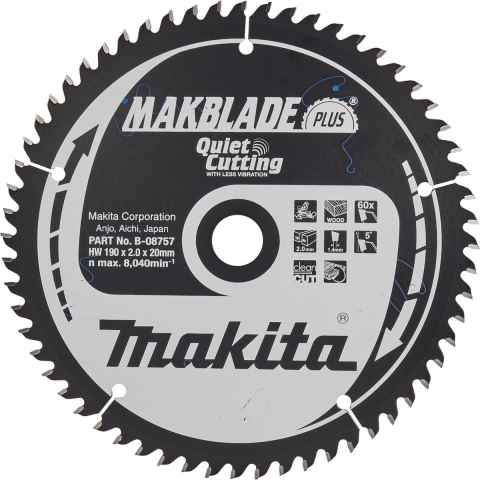 Makita Zaagb Hout 190x20x60T 5G - B-08757