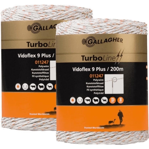 Gallagher Duopack Vidoflex 9 TurboLine Plus wit 2x200m - 069316 069316