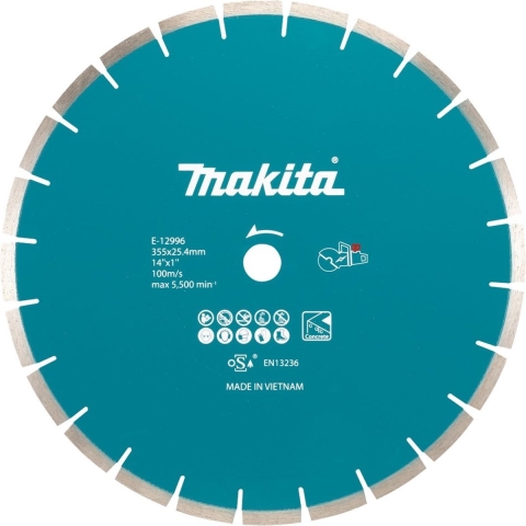 Makita Accessoires E-12996 | Diamantschijf | 355x2,8x25,4mm - E-12996