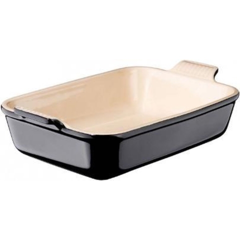 Le Creuset Ovenschaal Heritage - Ebbenzwart - 19 x 14 cm / 1.1 liter