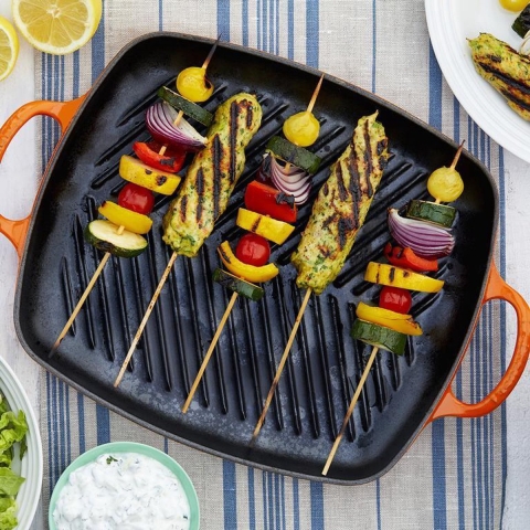 Le Creuset Grillplaat Signature - Oranjerood - 30 x 27 cm