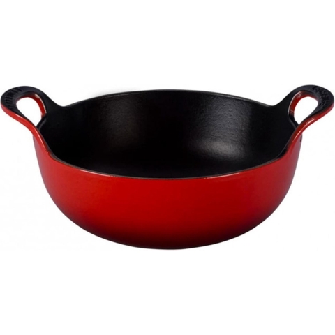 Le Creuset Wokpan / Balti Dish - Kersenrood - ø 24 cm / 2.7 liter - geëmailleerde anti-aanbaklaag