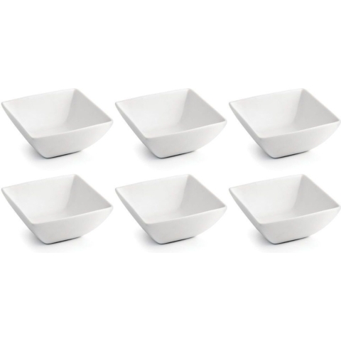 BonBistro Kommen Yong Squito 18 x 18 cm - Wit - 6 stuks