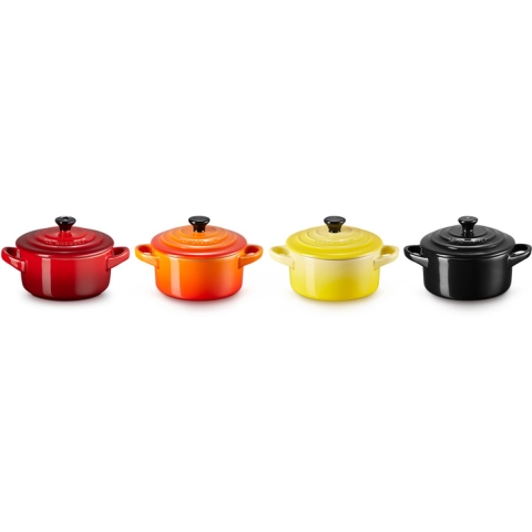 Le Creuset Serveerpan / mini braadpan Signature Vuur en Vlam ø 10 cm / 250 ml - 4 stuks