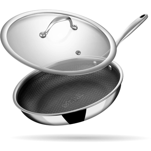Stahl Cookware Koekenpan Hybrid ø 20 cm - inclusief glazen deksel
