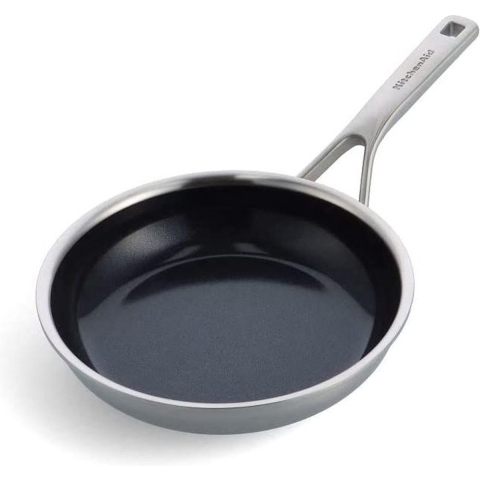KitchenAid Koekenpan - Multi-Ply RVS - ø 20 cm - keramische anti-aanbaklaag