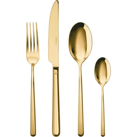 Sambonet Bestekset Linear - Goud - 24 delig / 6 personen