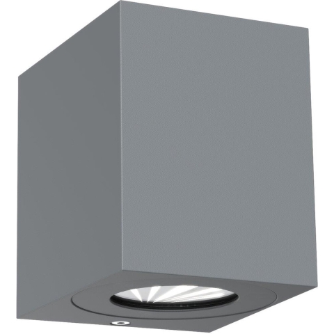 Nordlux Canto Kubi 2 - Buiten Wandverlichting - 8,7 X 10,4 X 10 Cm - 2 X 6W LED Incl. - IP44 - Grijs