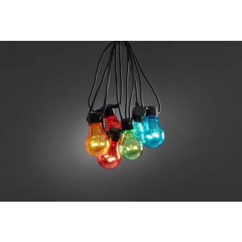 Konstsmide Party Konstsmide - Decoratieve Party Lichtset Met Dimfunctie - 9,5m Lengte Met 10m Snoer - 20 LED Lampen Incl. - 6,8W - IP44 - Multikleur