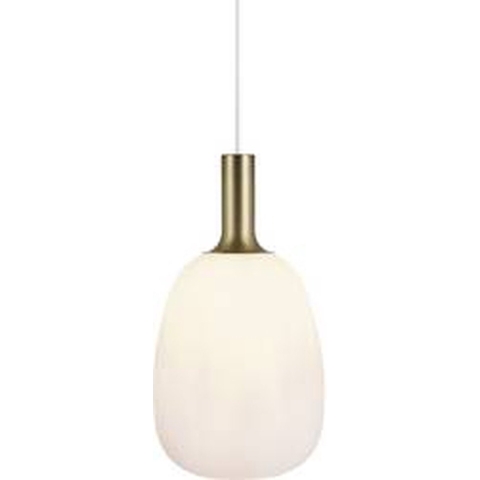 Nordlux Alton - Hanglamp - Ø 23 X 343 Cm - Opaal Wit En Messing Of Zwart