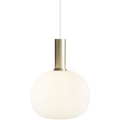 Nordlux Alton - Hanglamp - Ø 25 X 333 Cm - Opaal Wit En Messing Of Zwart