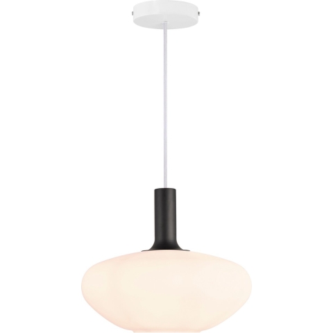 Nordlux Alton - Hanglamp - Ø 35 X 330 Cm - Opaal Wit En Messing Of Zwart