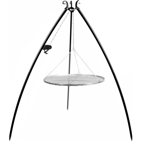CookKing Driepoot 200 cm met Katrol met RVS Grillrooster -60 cm