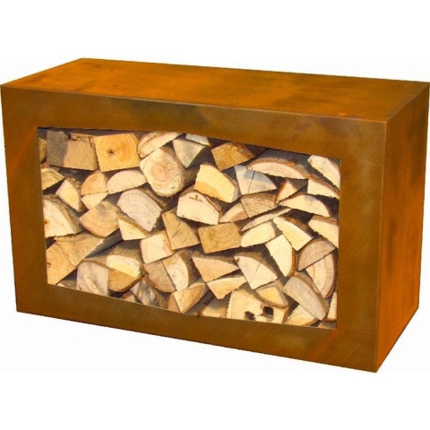 GardenMaxX Woodbox Corten Houtopslag