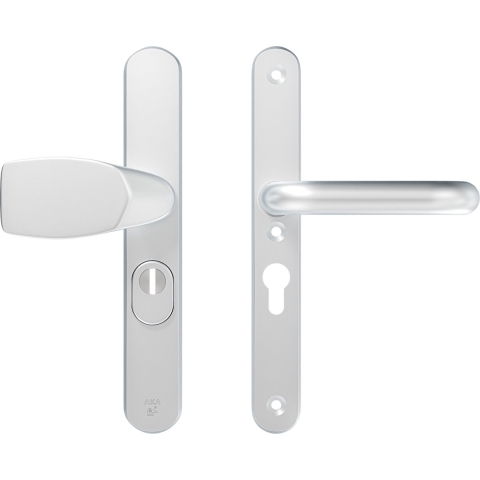 AXA Veiligheidsbeslag Oval Plus smal kruk Wing+U PC92 anti-kerntrek aluminium naturel