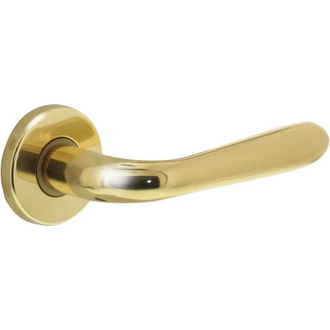 Intersteel Deurkruk Jupiter op rozet messing gelakt