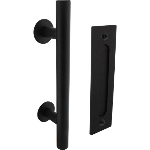 Intersteel Deurgreep T-model 25x305 mm met schuifdeurkom 220x60 mm zwart