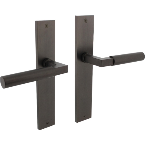 Intersteel Deurkruk Bau-Stil op schild 245x45 mm blind antracietgrijs