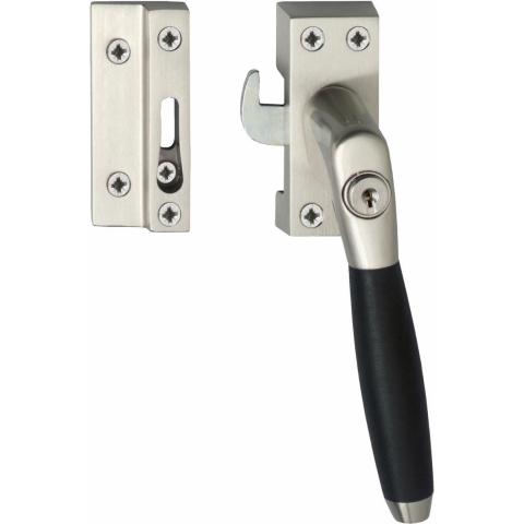 Intersteel | Raamsluiting Ton 400 | Afsluitbaar | Rechts | Nikkel Mat/Ebbenhout