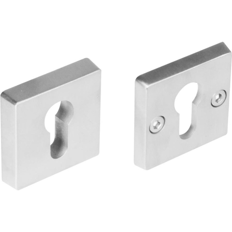 Intersteel | Veiligheidsrozet | SKG3 | Vierkant met cilindergat | RVS Geborsteld