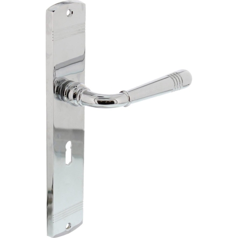 Intersteel Deurkruk Emily op schild 235x45x8 mm chroom