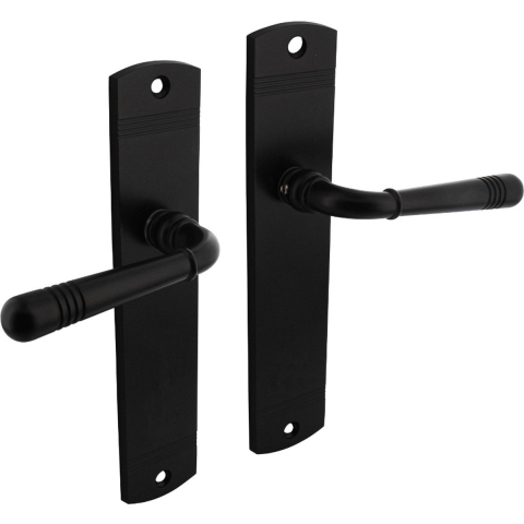 Intersteel Deurkruk Emily op schild 235x45 mm blind mat zwart