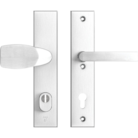 AXA Veiligheidsbeslag Edge Plus kruk Wing+Blok PC92 anti-kerntrek aluminium naturel