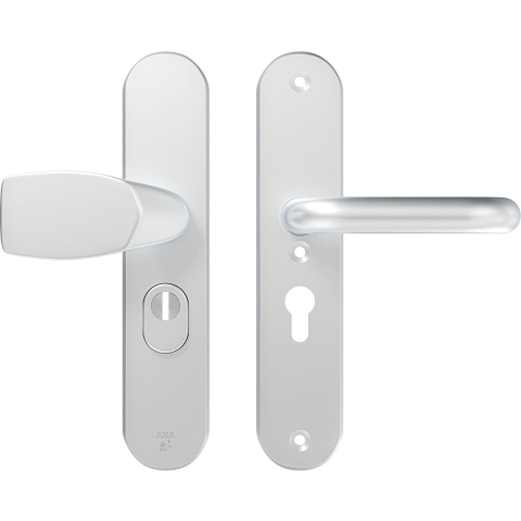 AXA Veiligheidsbeslag Oval Plus kruk Wing+U PC55 anti-kerntrek aluminium naturel