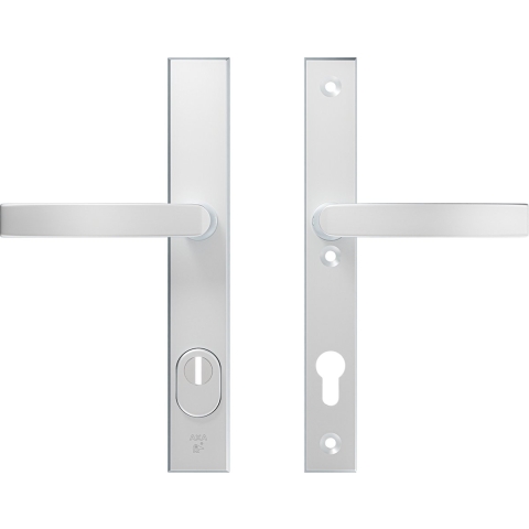 AXA Veiligheidsbeslag Edge Plus smal kruk Blok PC92 anti-kerntrek aluminium naturel