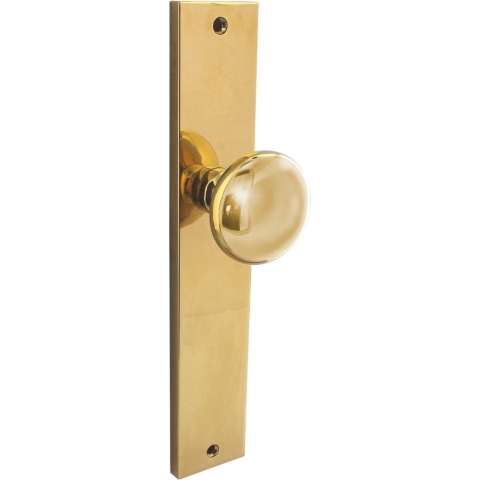 Intersteel | Knop op schild | Rechthoekig | PVD Messing