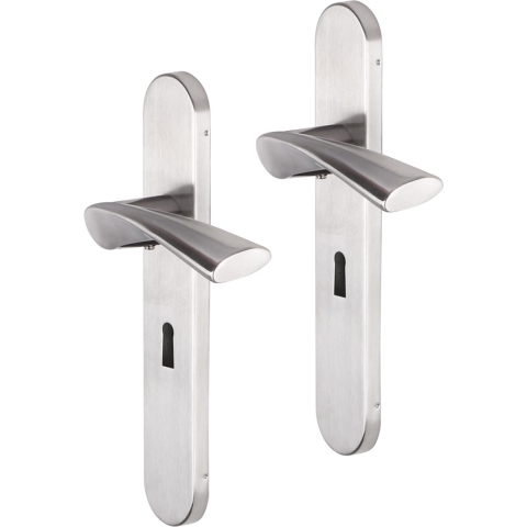 Impresso Wigston RVS geborsteld op Ovaal schild