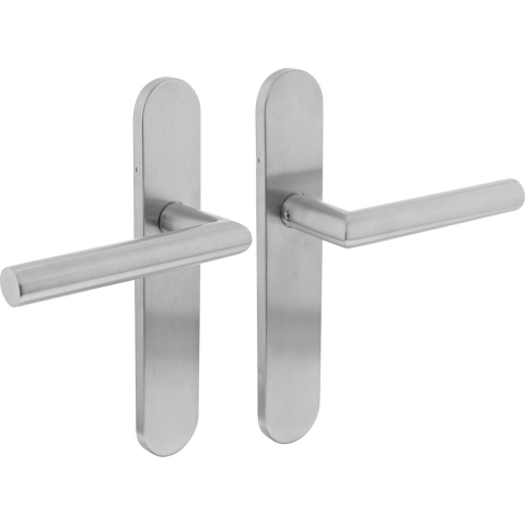 Intersteel Deurkruk Hoek 90° op schild rvs geborsteld