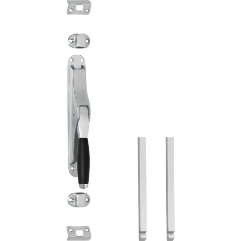 Intersteel | Pomp-espagnolet | Ton 400 met stangenset 2x1250mm | Chroom Mat/ebbenhout