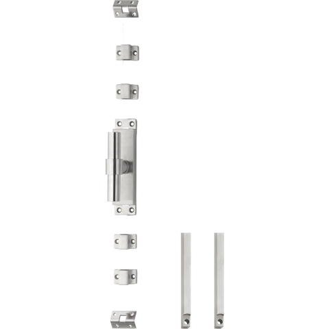 Intersteel | Kruk-espagnolet | Links T-recht met stangenset 2x1245mm | RVS Geborsteld