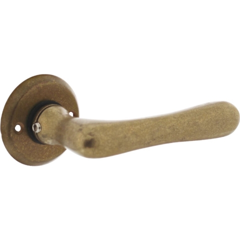 Intersteel Deurkruk Trento met ronde rozet ¸50x5 mm messing getrommeld