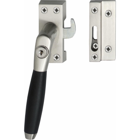Intersteel | Raamsluiting Ton 400 | Afsluitbaar | SKG* | Links | Nikkel Mat/Ebbenhout