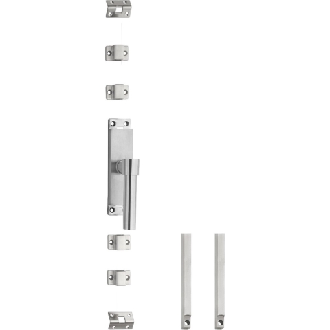 Intersteel | Kruk-espagnolet | Rechts L-recht met stangenset 2x1245mm | RVS Geborsteld