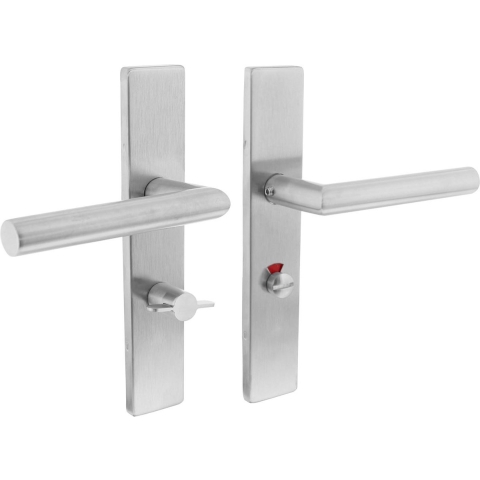 Intersteel Deurkruk Hoek 90° op rechthoekig schild rvs geborsteld