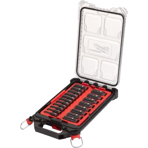 Milwaukee ShockWave™ Krachtdoppenset 3/8" Vierkant | Lang | in PACKOUT™ | 19-delig - 4932480946